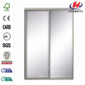 60 in. X 81 in. Eclipse Mystique Vidro Satin Clear Finish Alumínio Interior Porta deslizante